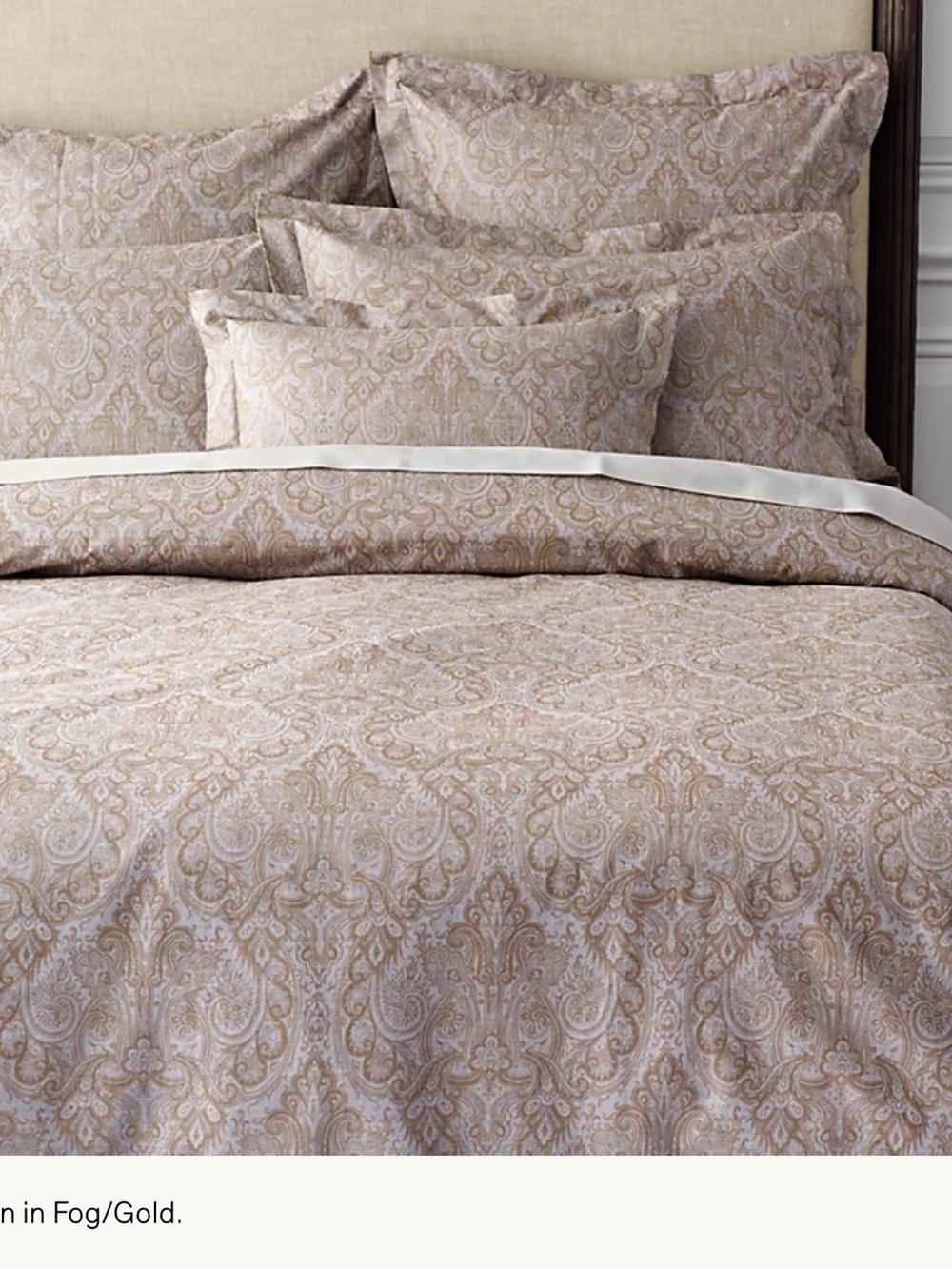 Restoration Hardware Italian Block Print Paisley Duvet Cover - King